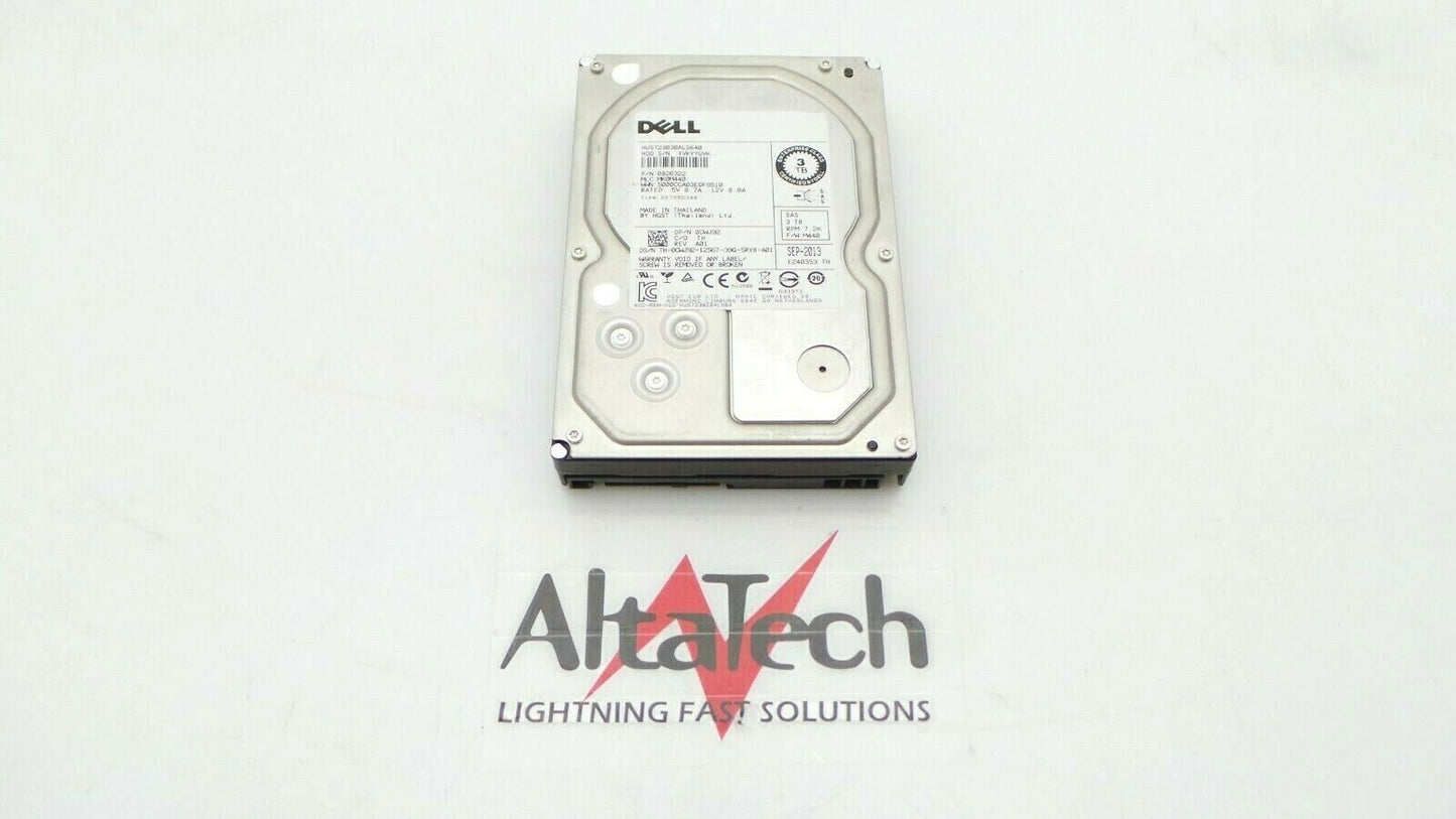 Dell 0B26322 3TB 6G 7.2K RPM 3.5" SAS Hard Disk Drive, Used