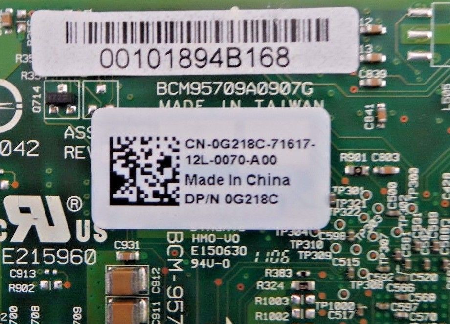 Dell G218C 5709C 1GB Dual-Port Network Adapter, Used