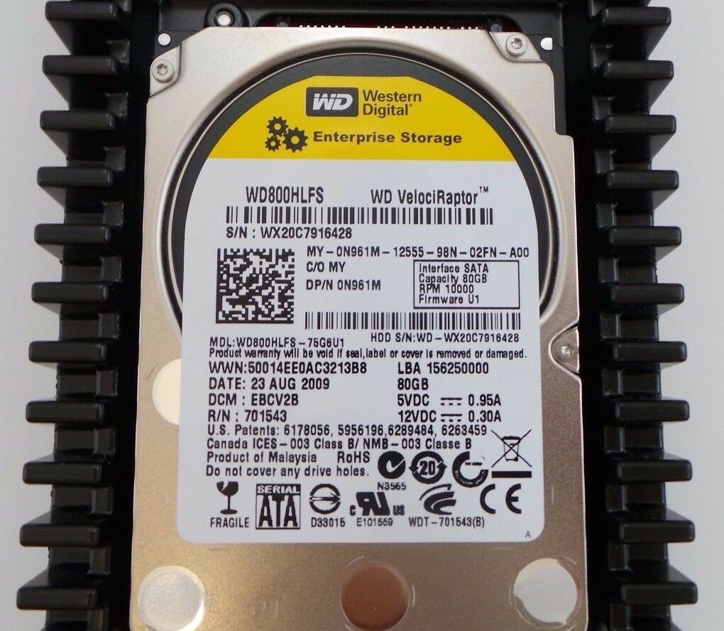 Dell 0N961M 80GB 10K SATA 3.5 Hybrid, Used