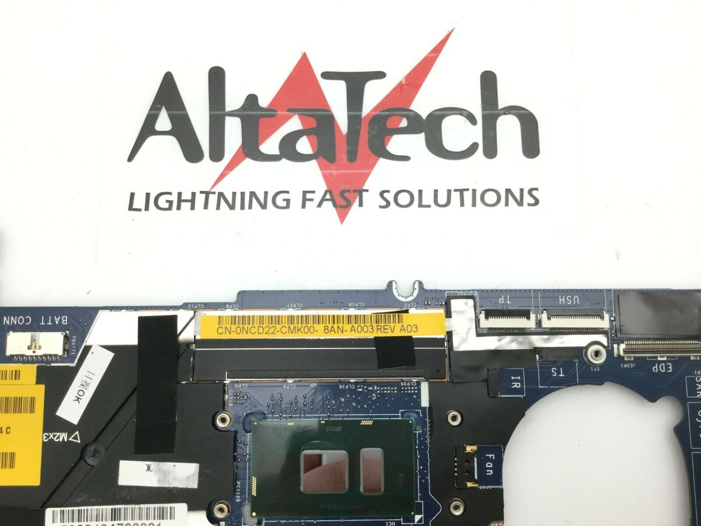 Dell 0NCD22 Laptop System Board with i5-7200U CPU, Used