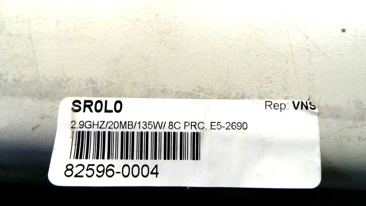 Dell 0SR0HA Dell SR0HA Intel SR0L0 Xeon E5-2690 8-Core 2.9GHz Processor w/ Thermal Grease, Used