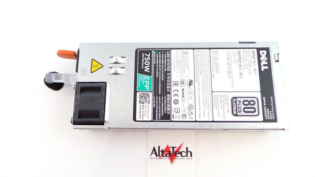 Dell 0V1YJ6 PowerEdge R730 750W Power Supply, Used