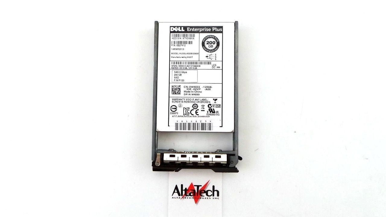 Dell W4033-CML Compellent 200GB SSD SAS 2.5 6G, Used
