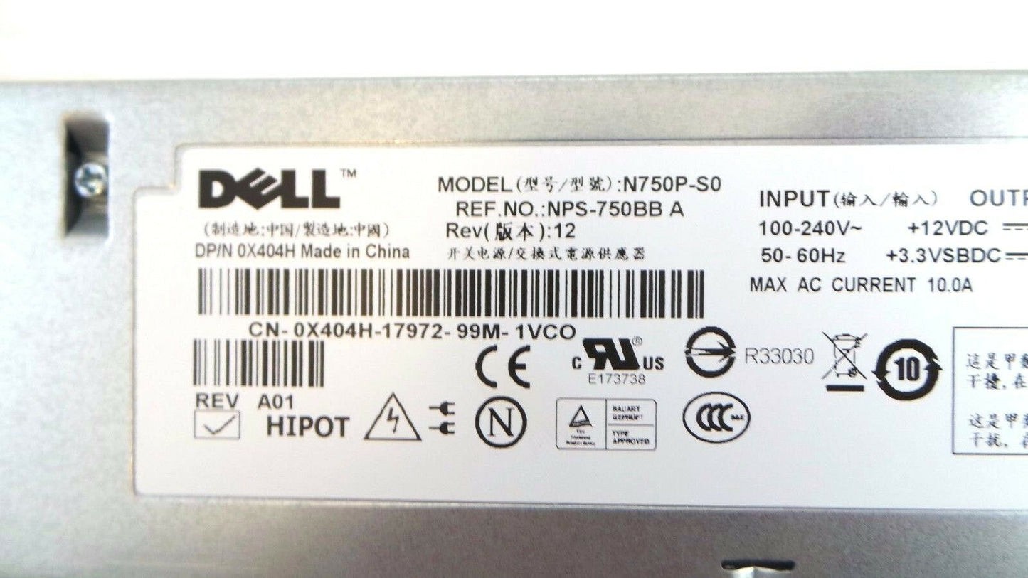 Dell 0X404H PowerEdge 2950 750W Power Supply, Used