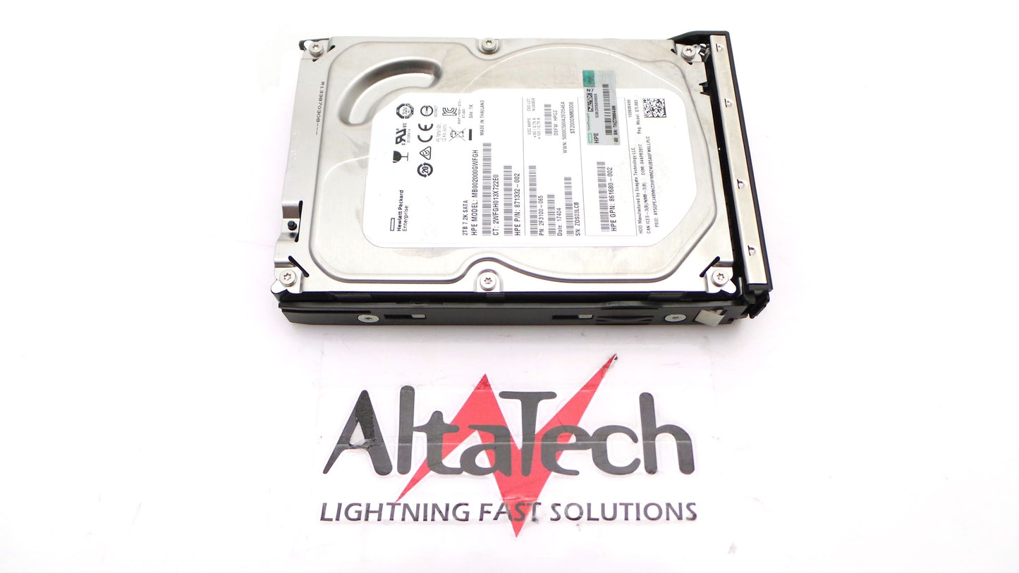 HP 862132-001 2TB SATA Hard Disk Drive 3.5", Used