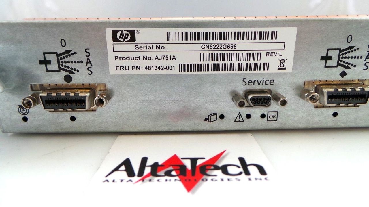 HP AJ751A StorageWorks MSA2000 Drive Enclosure I/O Module, Used
