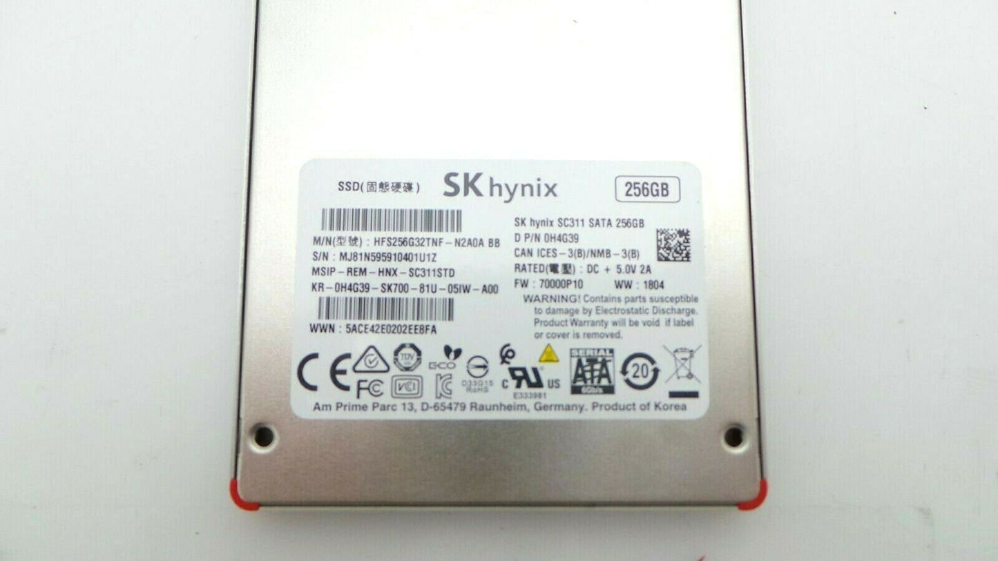 Dell 0H4G39 256GB SSD SATA 2.5" 6G, Used