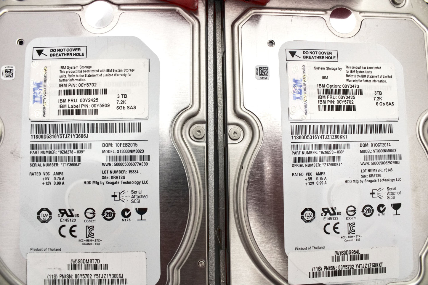 IBM 00Y2425_x12 3TB 7.2K SAS 3.5" Hard Drive, Used