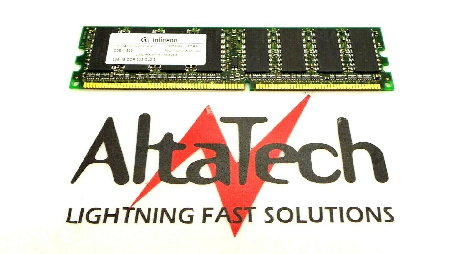 OEM HYS64D32300GU-6-C 256MB PC-2700U DDR-333 N-ECC Memory, Used