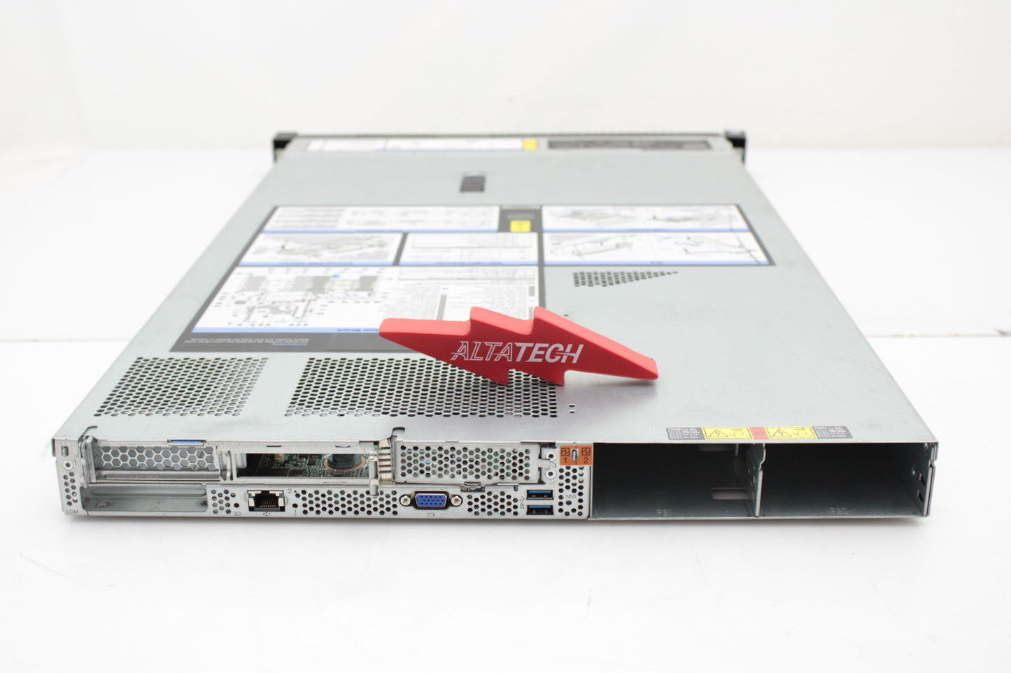 Lenovo 7Y93CTO4WW ThinkAgile VX 1U CTO 10x2.5" Chassis, backplane, fans, heatsink, Used