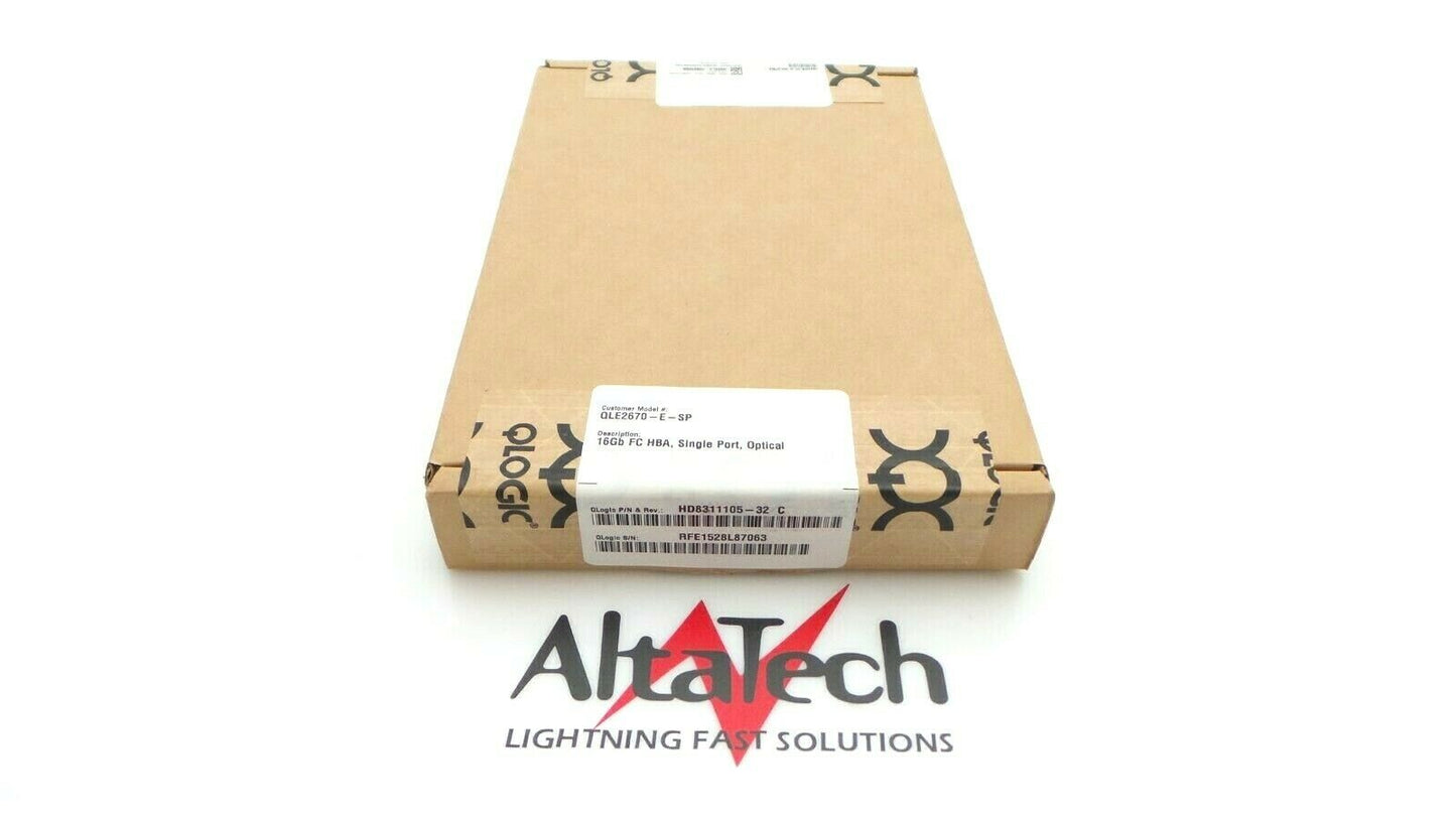 Qlogic QLE2670_NEW 16GB Single Port SFP+ PCIe Host Bus Adapter, New Sealed