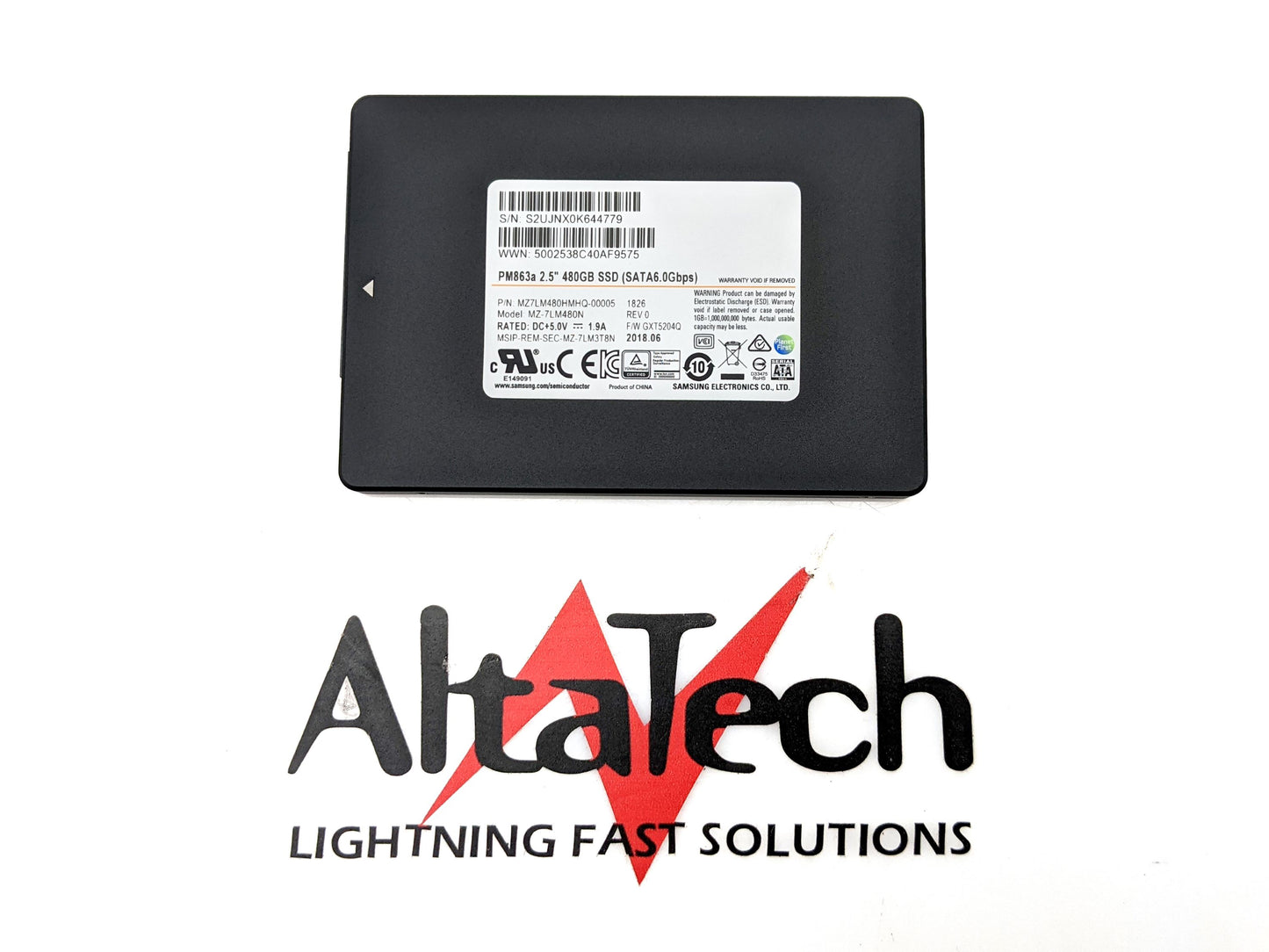 Samsung MZ7LM480HMHQ-00005 480GB SSD SATA 2.5 6G, Used