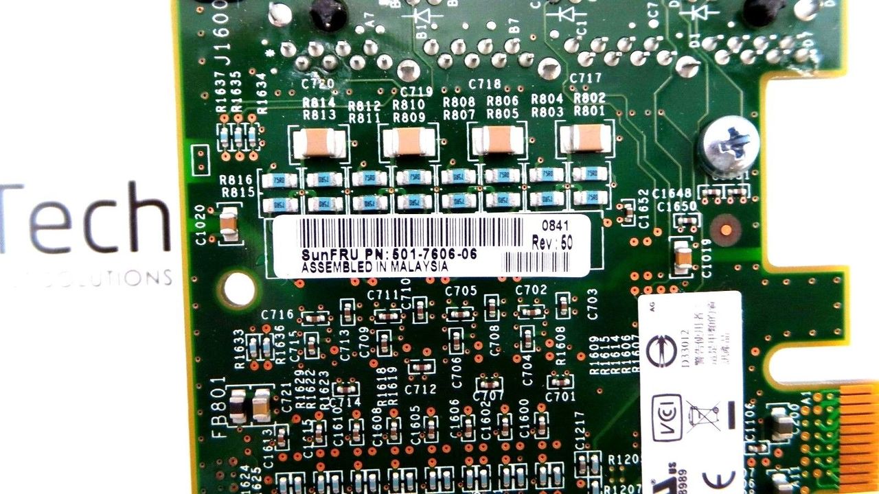 Sun Microsystems 501-7606_FH Quad-Port Network Adapter w/ Long Bracket, Used