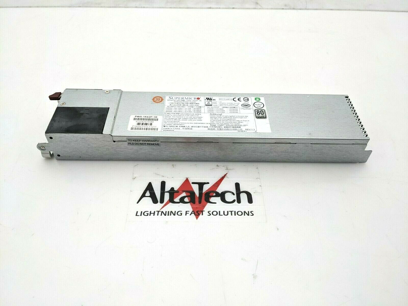 SuperMicro PWS-1K62P-1R 1620W Redundant Power Supply, Used