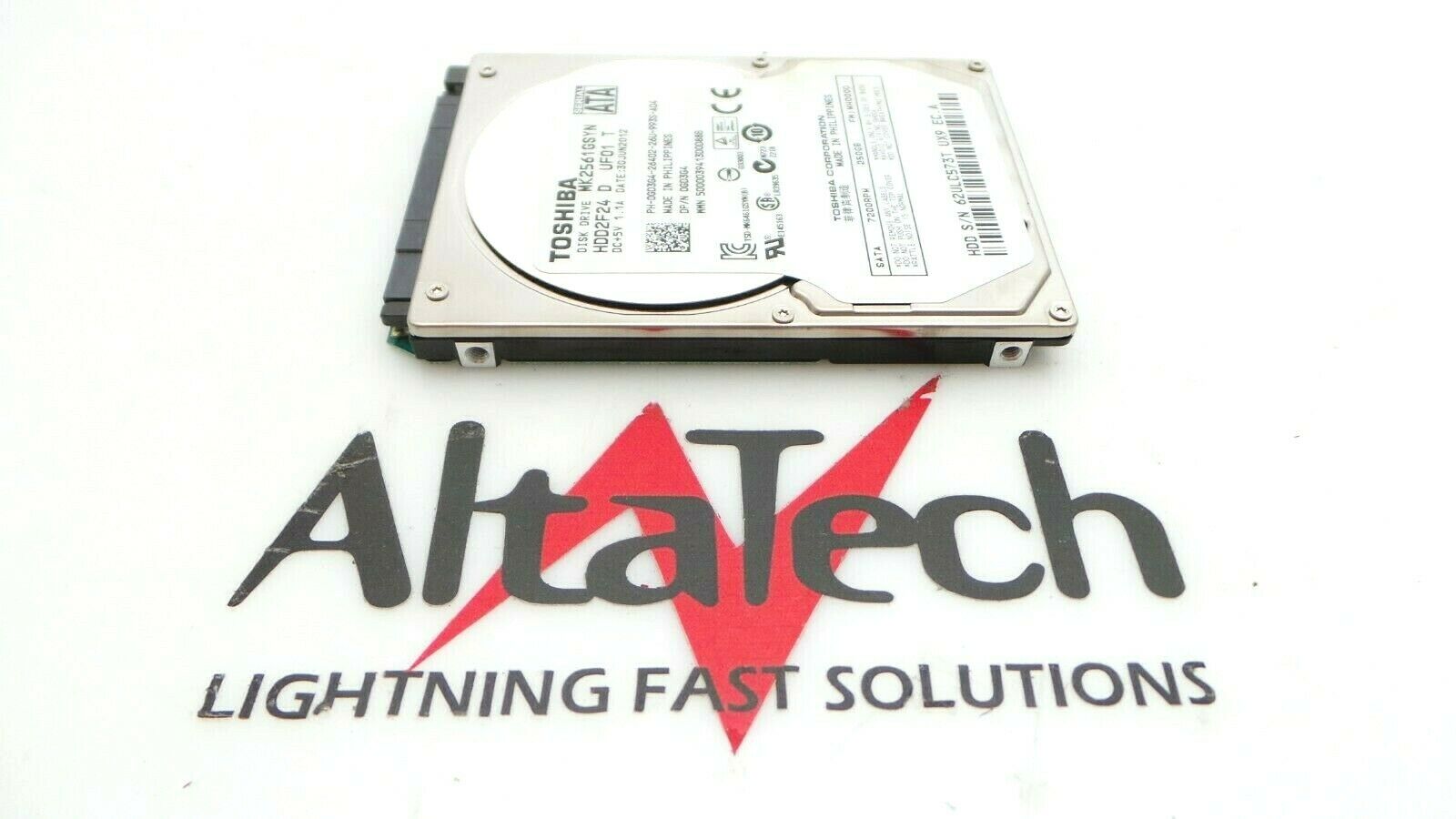 Toshiba GD3G4 250GB 7.2K SATA 2.5" Hard Drive, Used