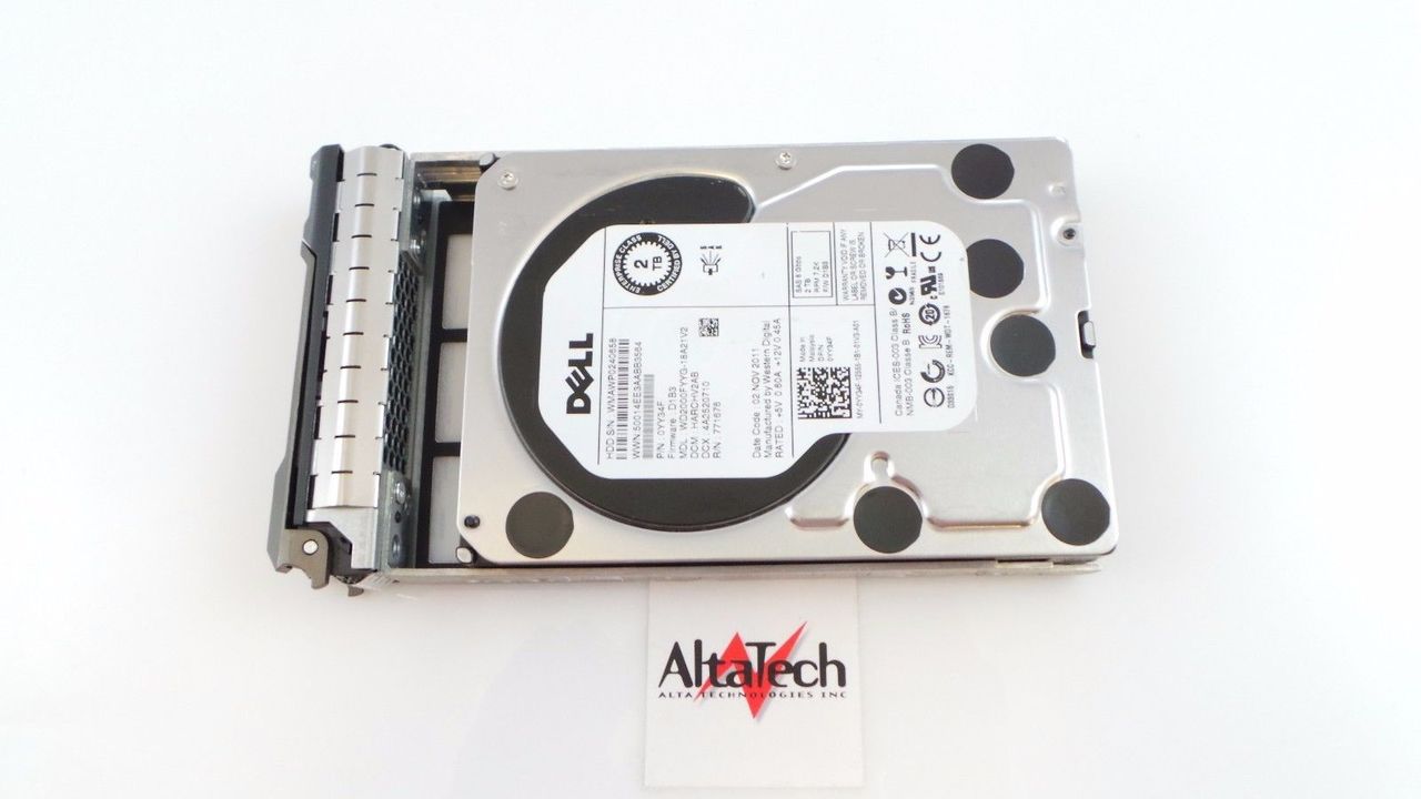 Western Digital WD2000FYYG-18A21V2 Western Digital WD2000FYYG-18A21V22 2TB 7.2K SAS 3.5" 6G HDD Dell YY34F Hard Drive, Used