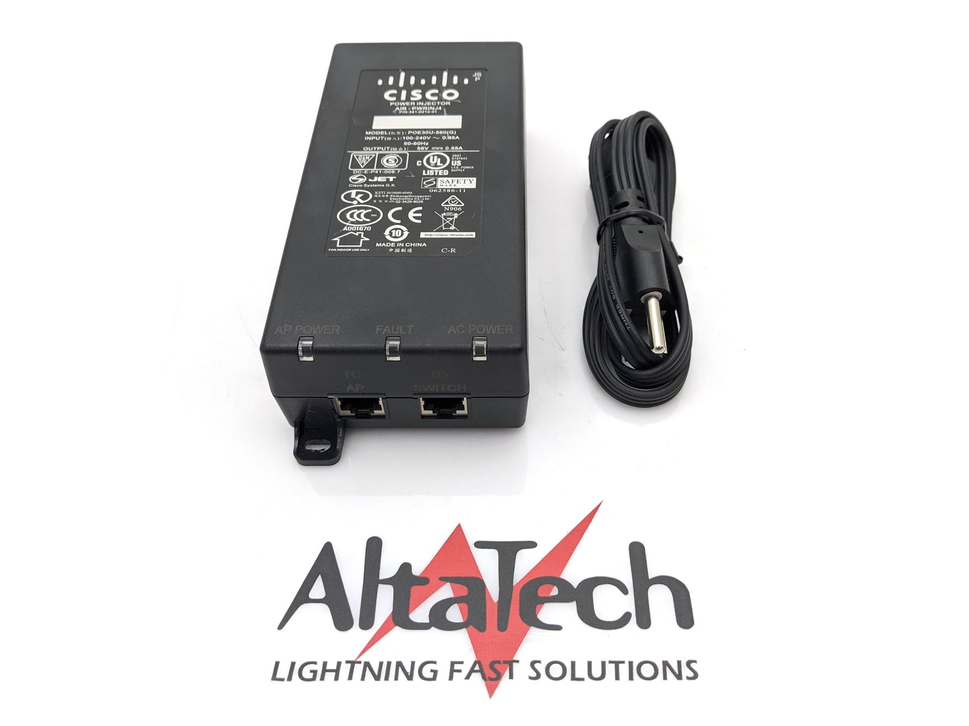 Cisco AIR-PWRINJ4 Wireless Access Point Power Injector for 1250 Series, Used
