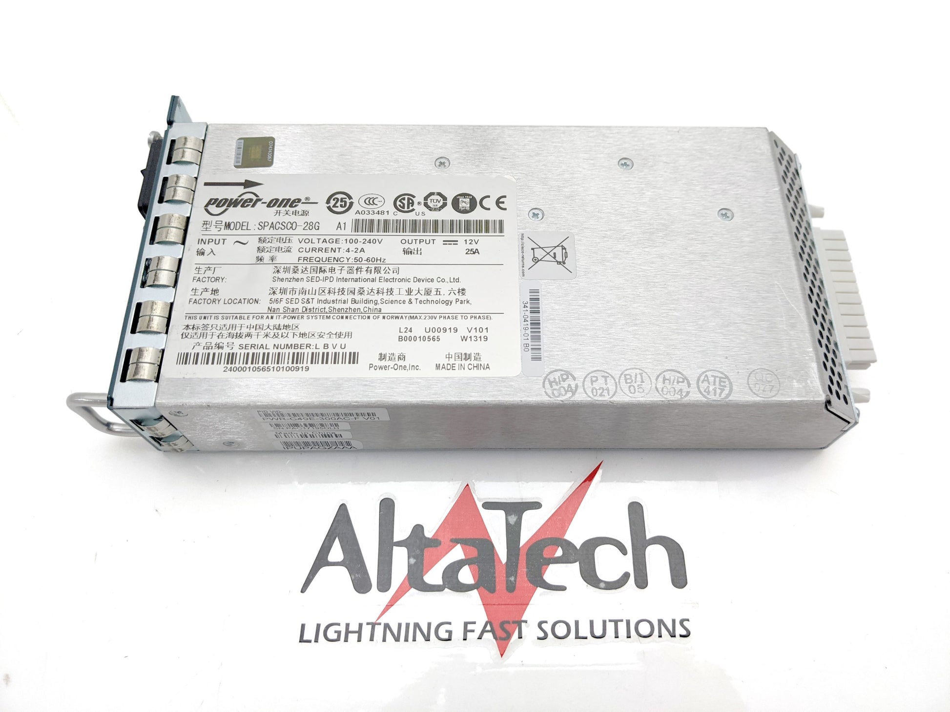 Cisco PWR-C49E-300AC-F 300W AC Power Supply for Catalyst 4948E-F, Used