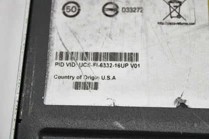 Cisco UCS-FI-6332-16UP 40 Port Fabric QSFP+ Interconnect Switch, Used