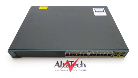 Cisco WS-C2960-24PC-L Catalyst 2960 24x PoE 10/100 RJ-45 + 2 T/SFP Switch, Used