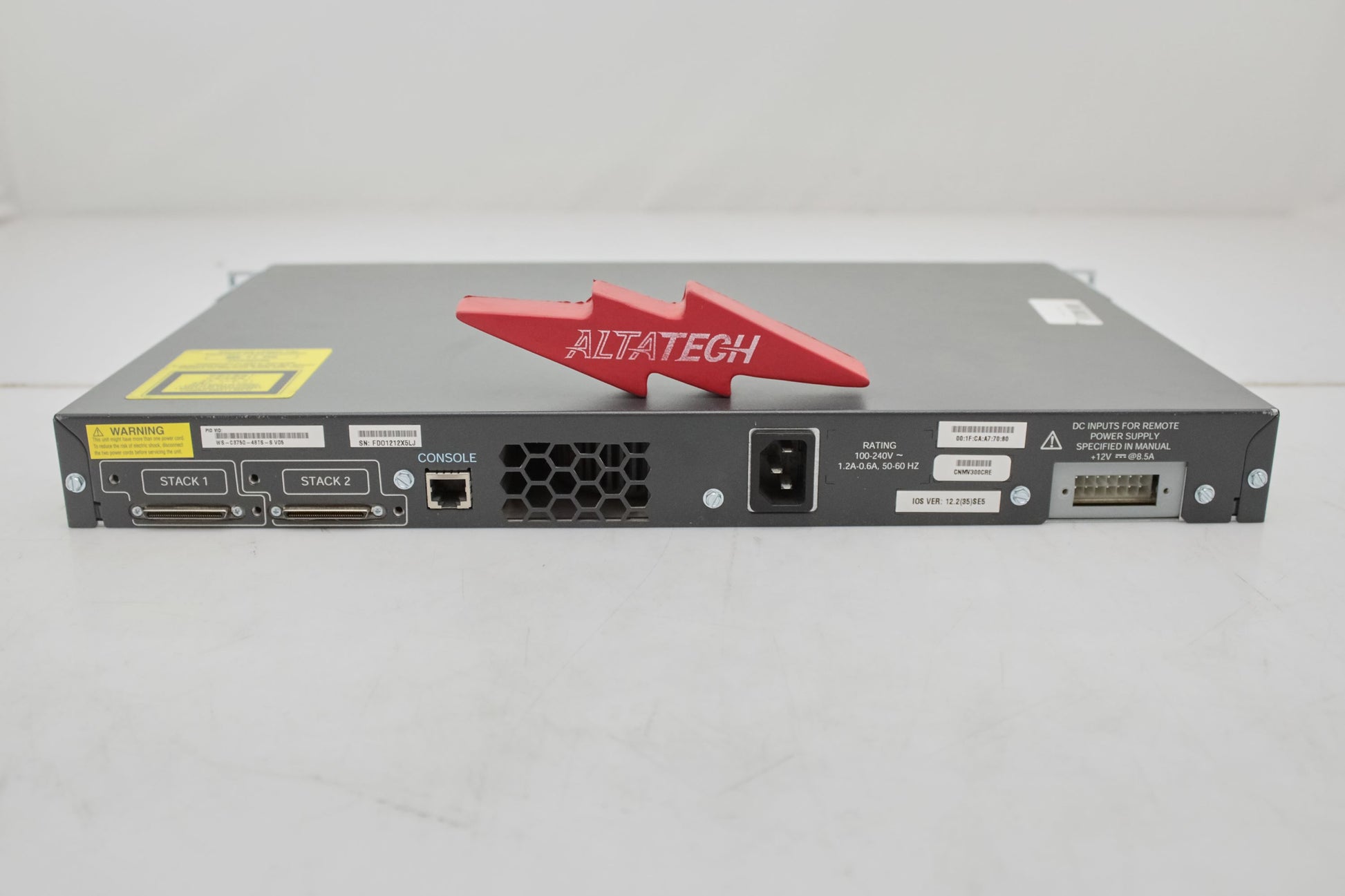 Cisco WS-C3750-48TS-S Catalyst 3700 48-PT 10/100 SFP, Used