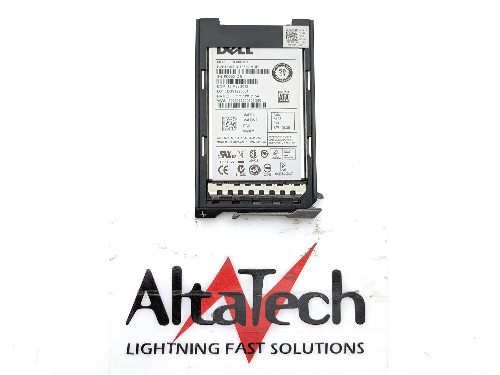 Dell 002KFM 50GB 1.8" uSATA MLC SSD, Used