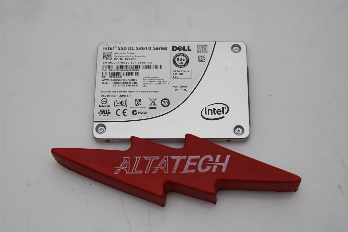 Dell 072PJ 800GB SSD SATA 2.5 6G S3610, Used