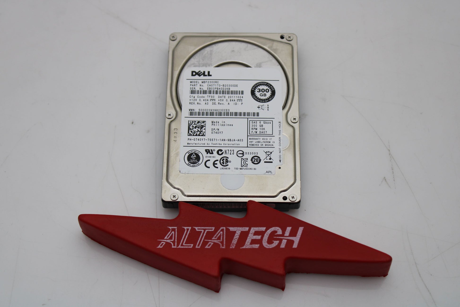 Dell 0740Y7 300GB 10K SAS 2.5 6G, Used