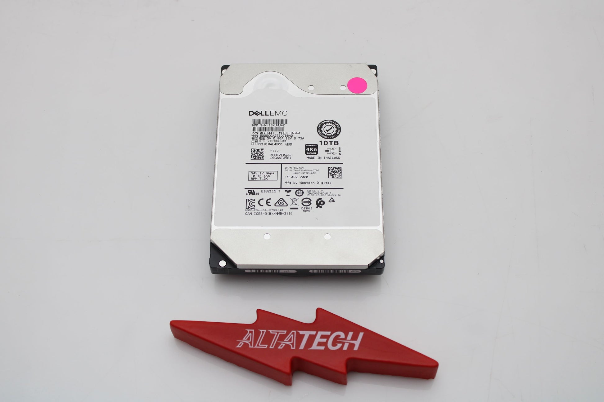 Dell 0F27441 10TB 7.2K SAS 3.5 12G 4K 0F27441, Used