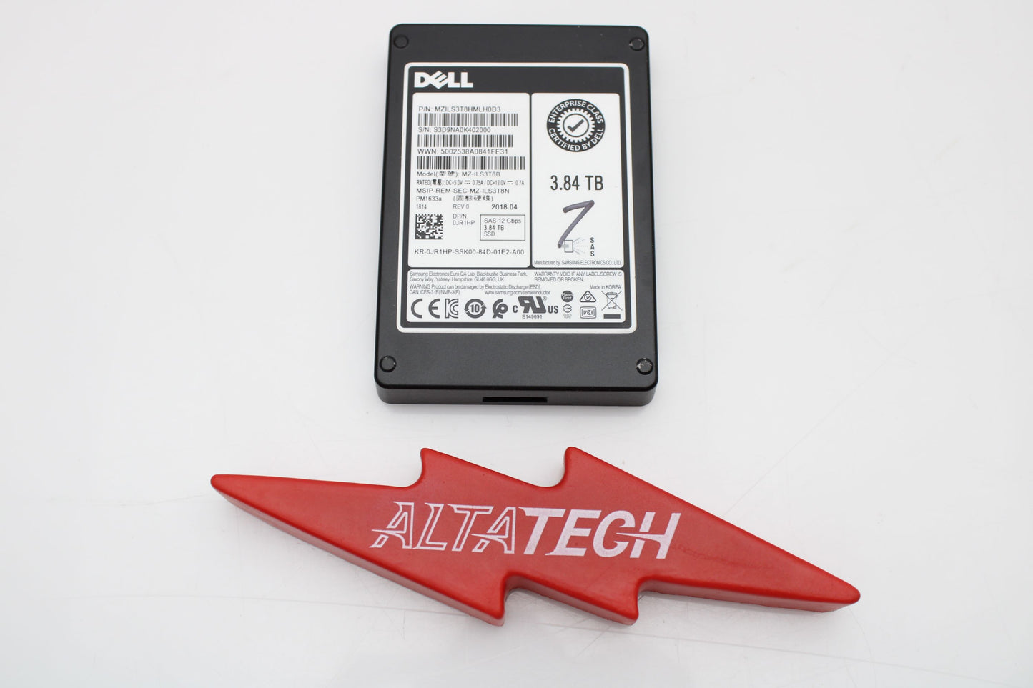 Dell 0JR1HP 3.84TB SSD SAS 2.5 12G RI, Used