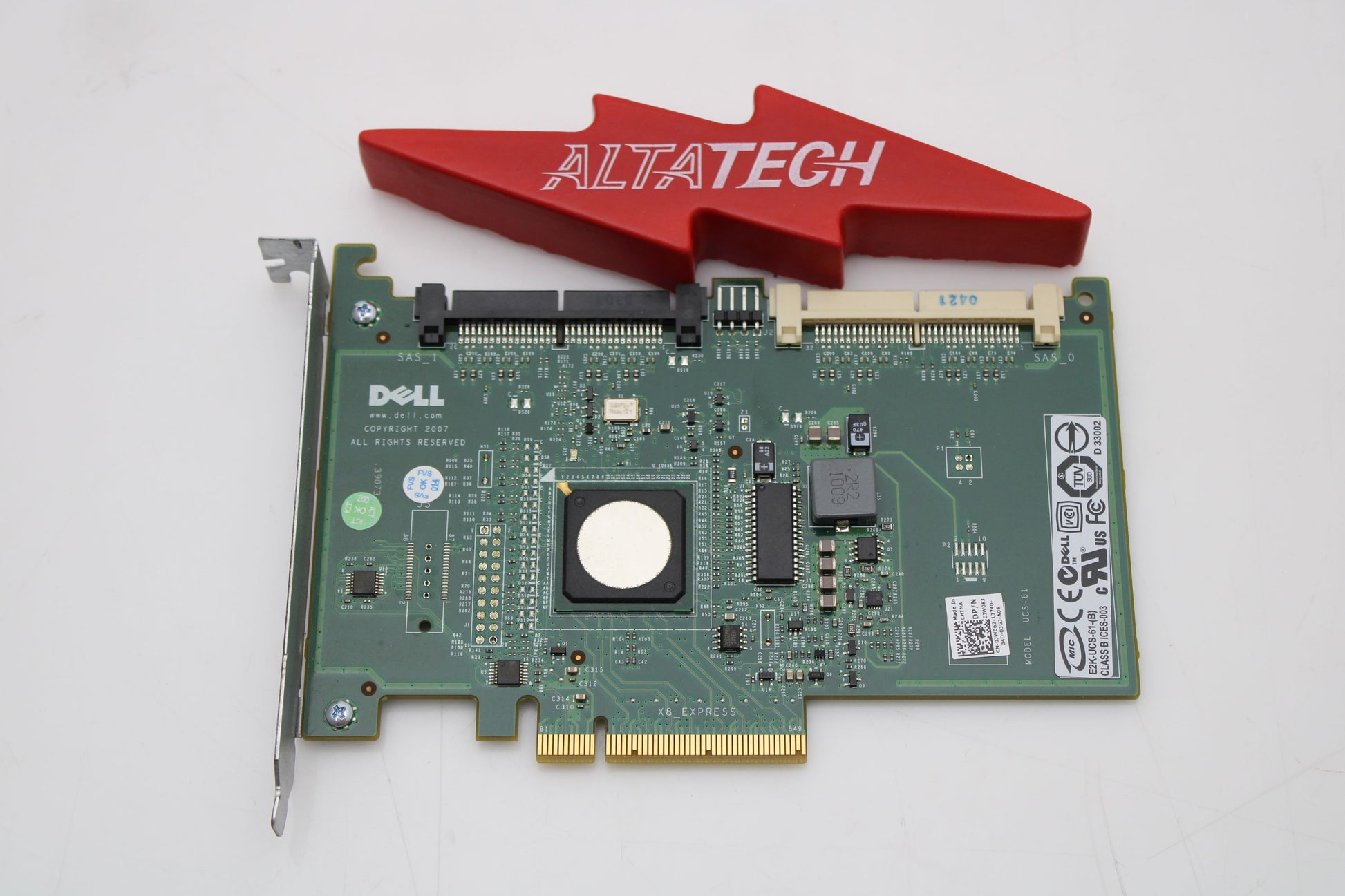 Dell 0JW063 PERC 6/I SAS CONTROLLER PCI-E, Used