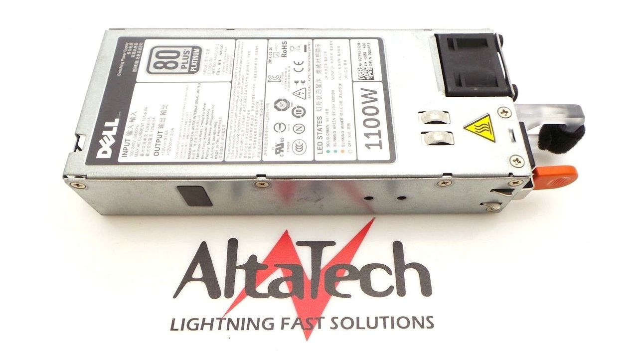 Dell 331-4607 80 Plus Platinum 1100W Power Supply, Used