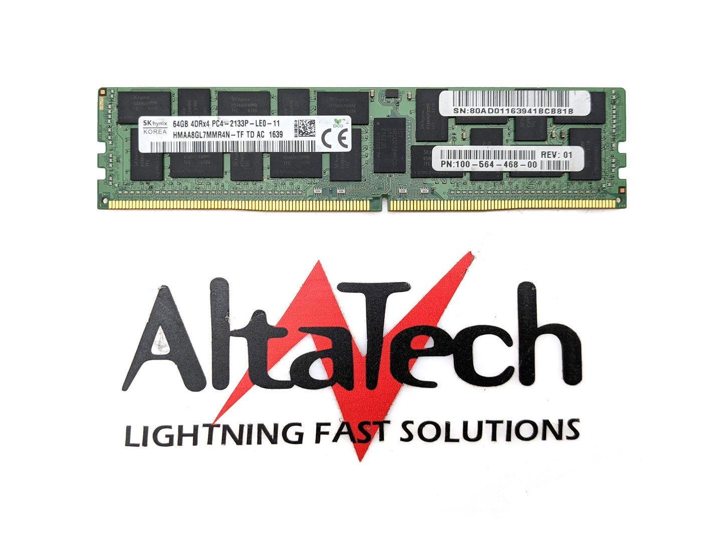 Dell 370-ABVX 64GB PC4-17000L 4DRx4 ECC, Used