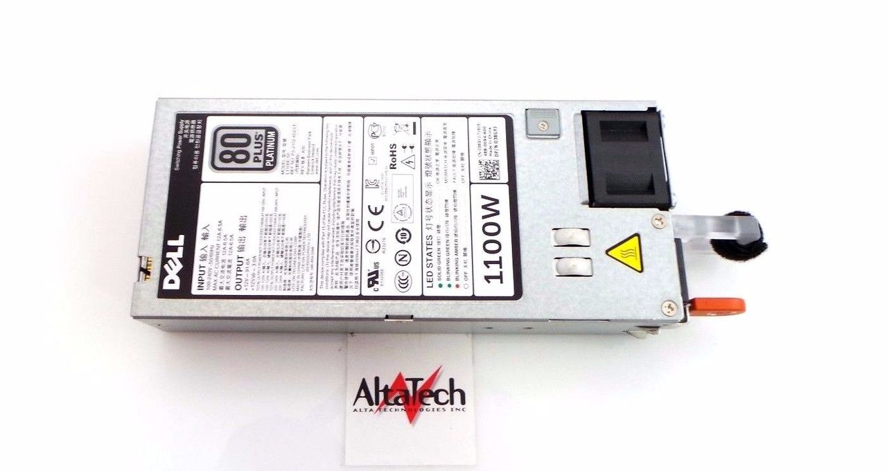 Dell 38GYJ PowerEdge R720 1100W Hot-Swap Power Supply, Used