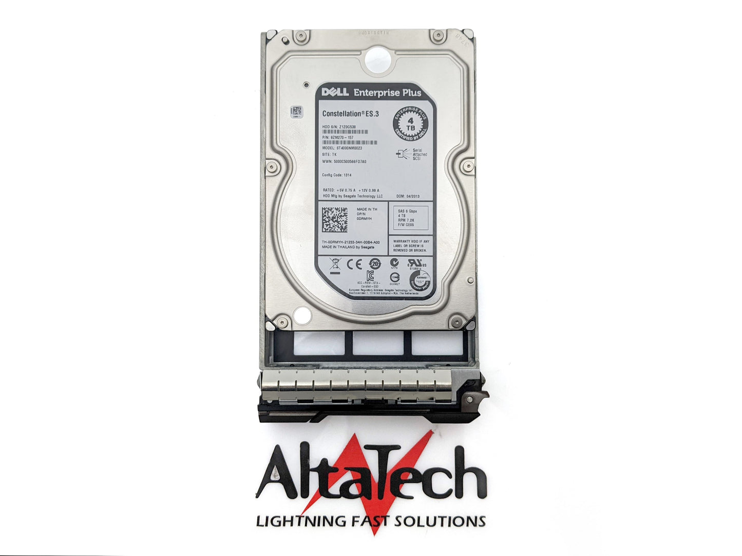 Dell 400-AGCW Compellent 4TB 7.2K SAS 3.5 6G, Used