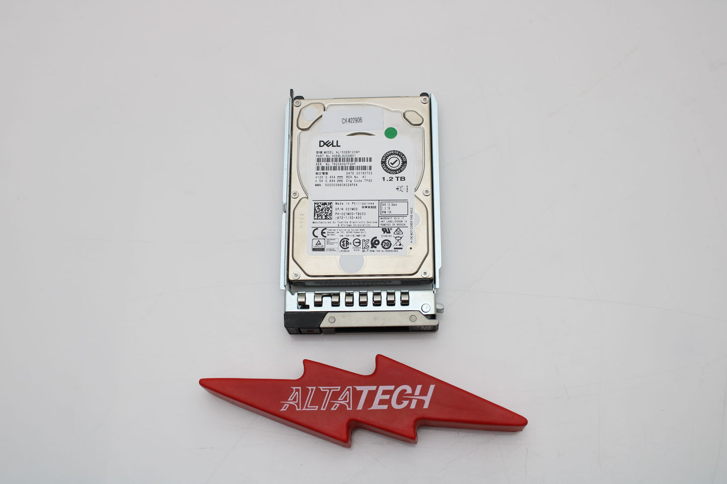 Dell 400-ASHI 1.2TB 10K SAS 2.5 12G HDEBL82DAB51, Used