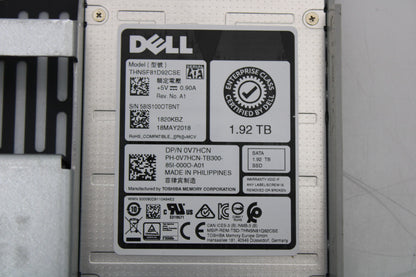 Dell 400-ASZL 1.92TB SSD SATA 3.5 Hybrid 6G RI, Used