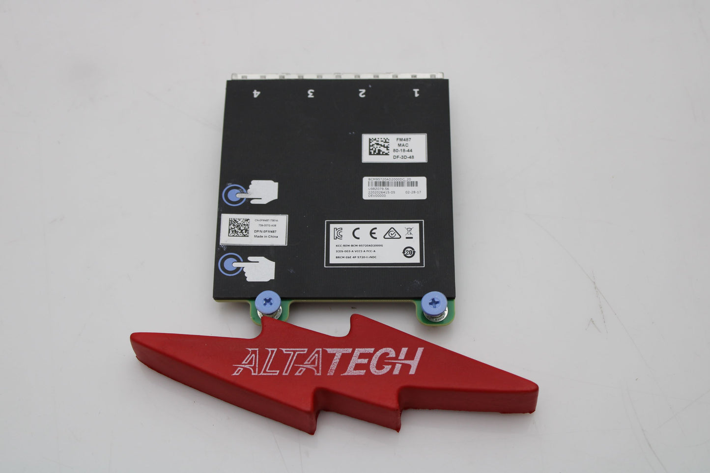 Dell 430-4411 Broadcom 5720 1GB Quad Port Daughter Card, Used