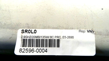 Dell 50NTK Dell 50NTK Intel SR0L0 Xeon E5-2690 8-Core 2.9GHz Processor w/ Thermal Grease, Used