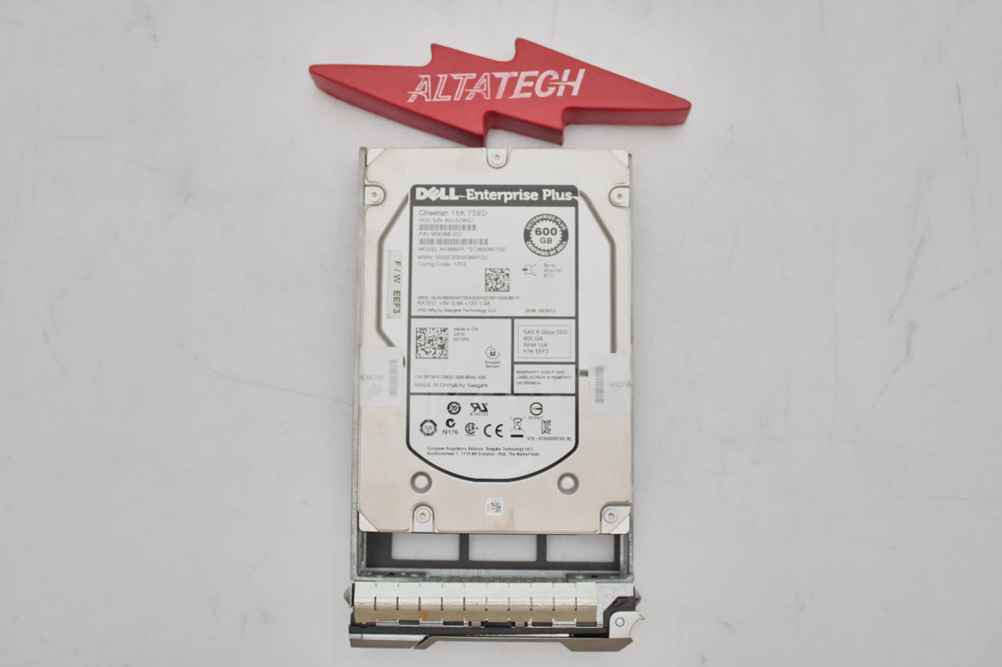 Dell 51VF5-EQL 600GB 15K SAS 3.5 6G SED EP+ ST3600957SS / 9PX066-257, Used