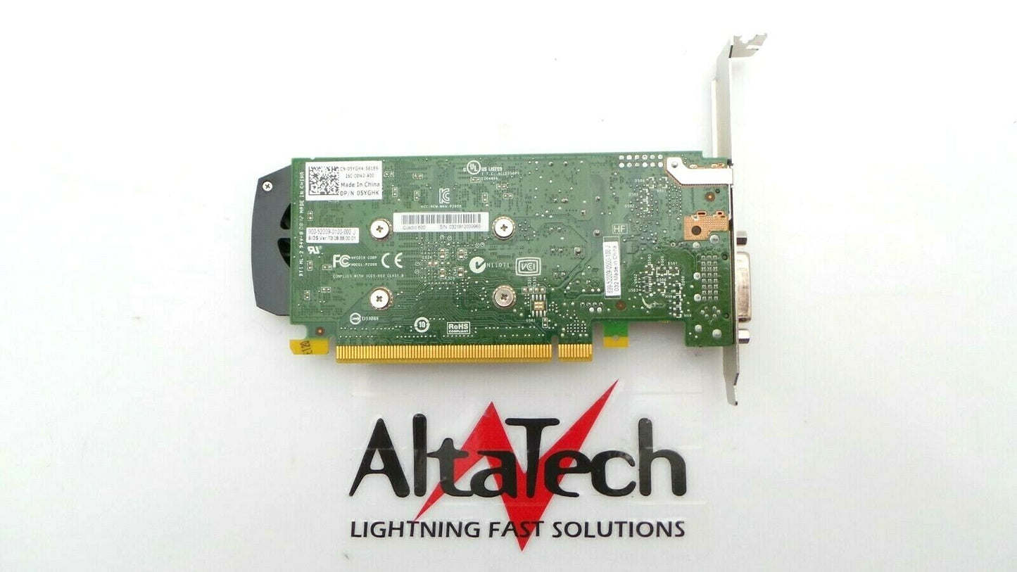Dell 05YGHK nVidia Quadro 600 1GB PCIe DVI DisplayPort Graphics Card, Used