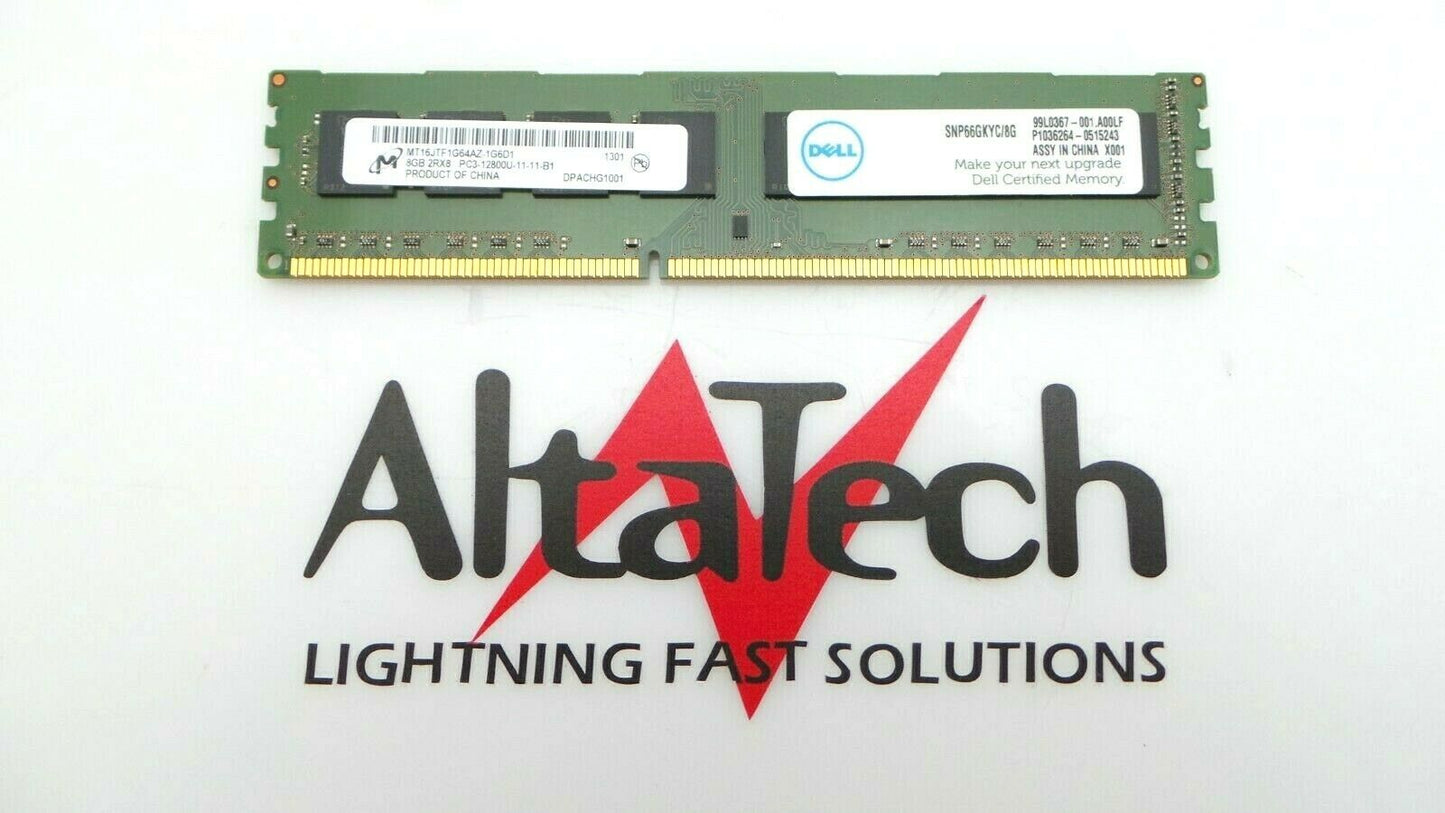 Dell 66GKY 8GB PC3-12800U 2Rx8 N-ECC, Used
