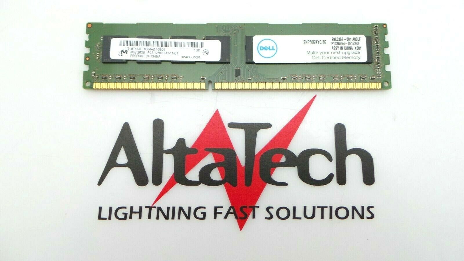 Dell 66GKY 8GB PC3-12800U 2Rx8 N-ECC, Used