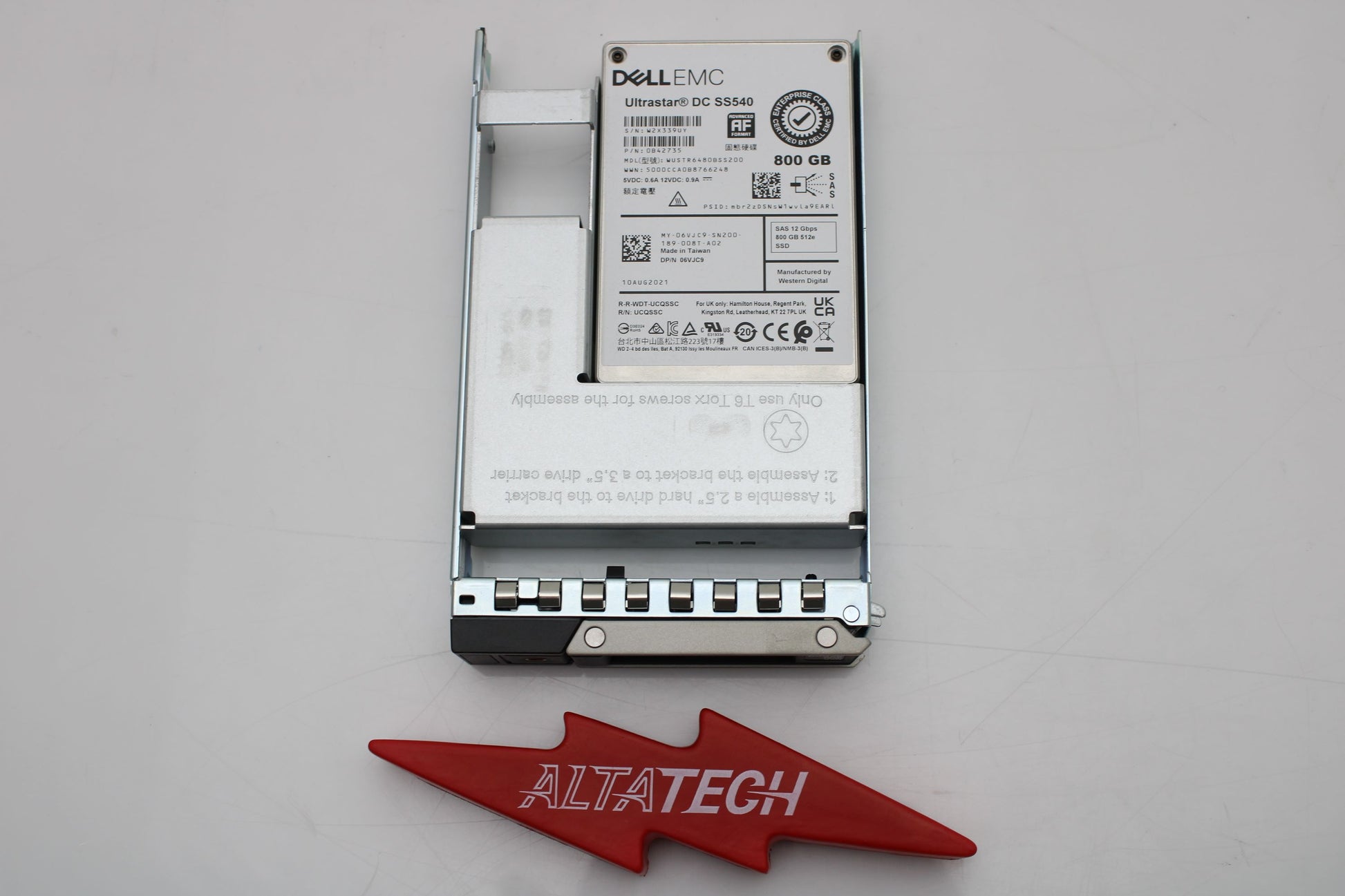 Dell 06VJC9 800GB SSD SAS 2.5 12G HDD, Used