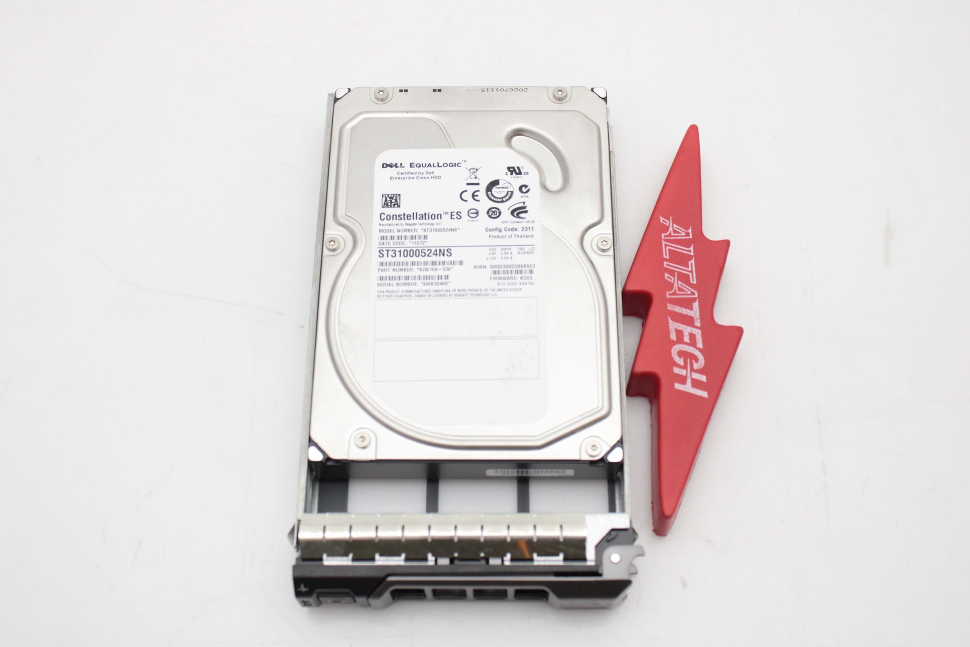 Dell 9JW154-536 1TB 7.2K SATA 3.5 3G HDD, Used