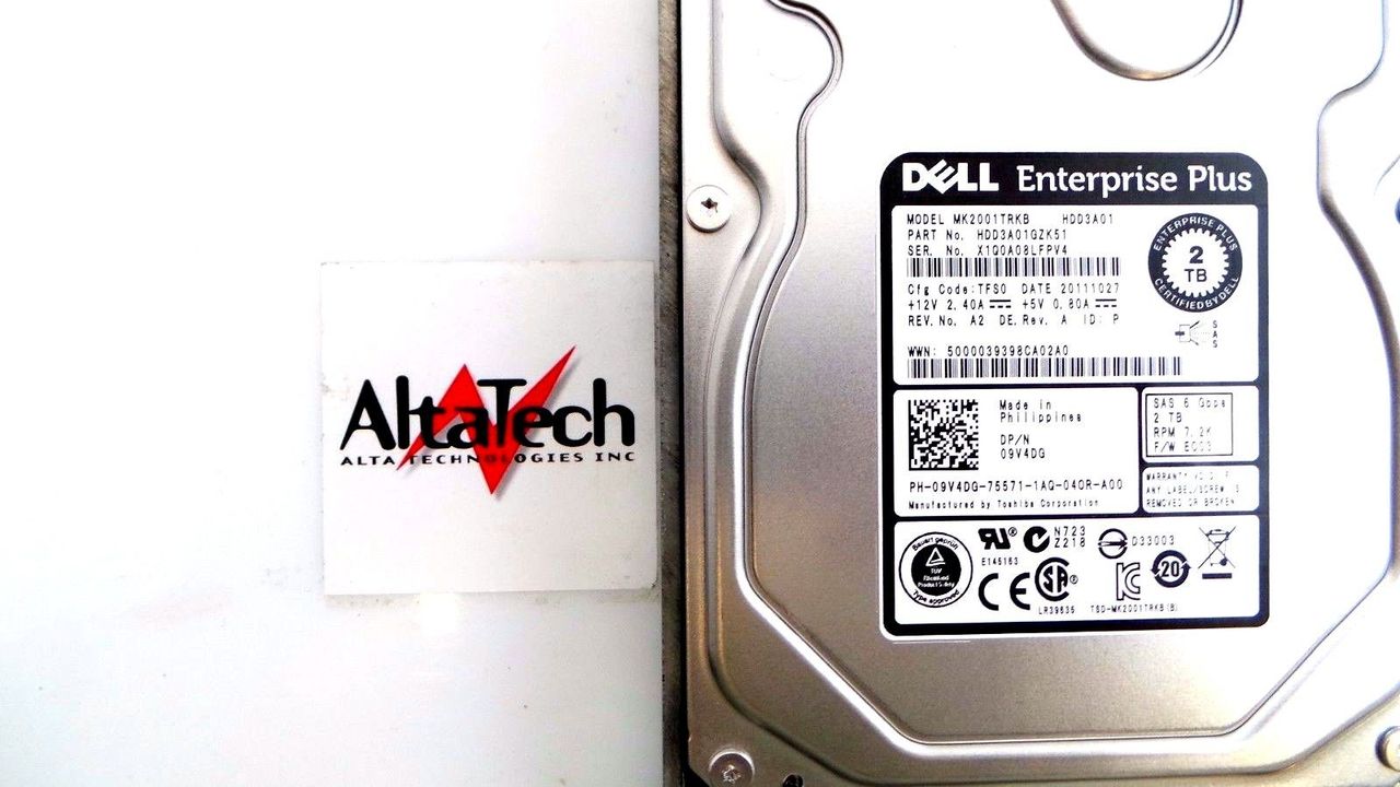 Dell 09V4DG 2TB 7.2K SAS 3.5" 6G, Used
