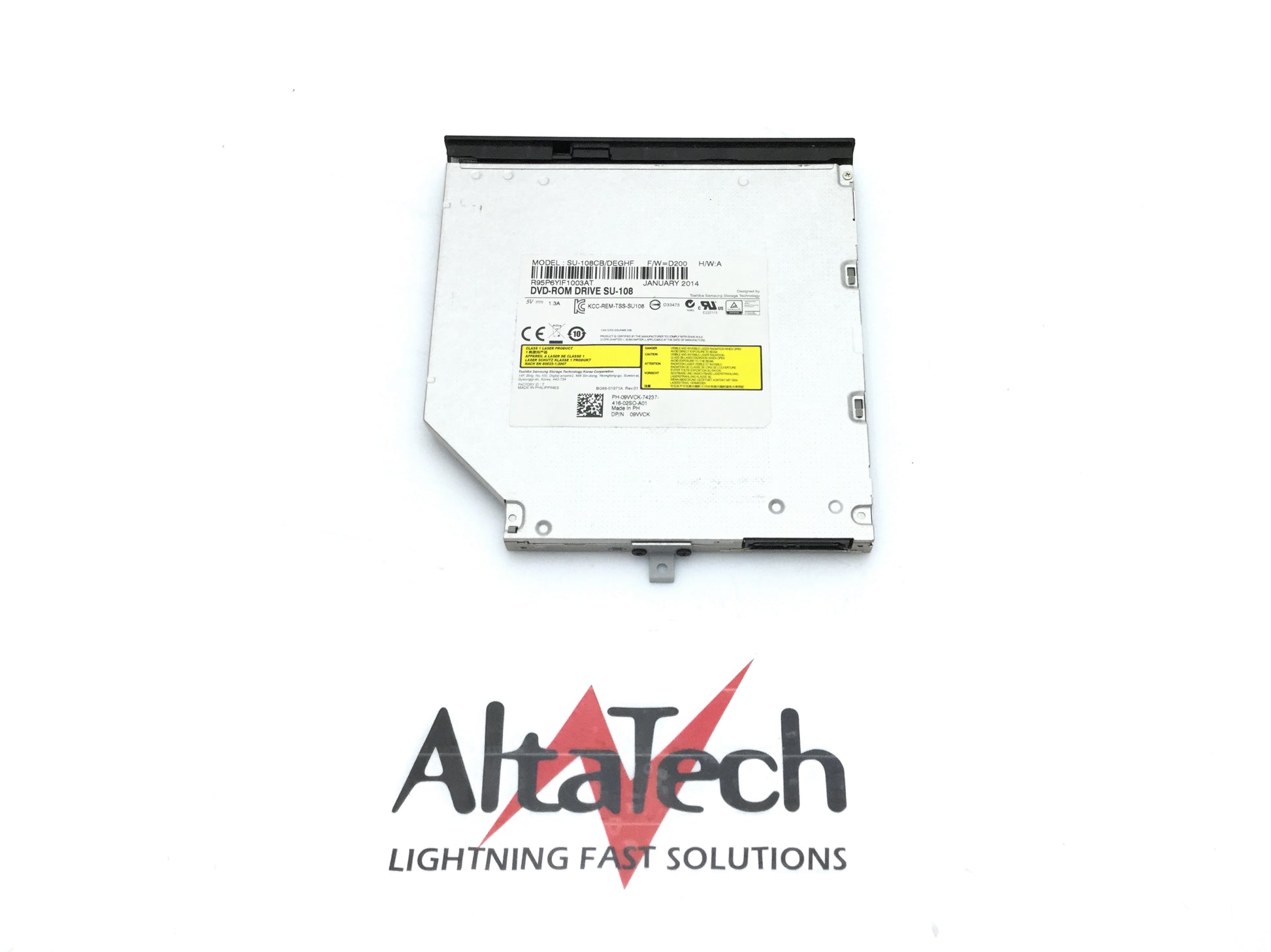 Dell 9VVCK SATA DVD-ROM Disk Drive w/ E5440 Bezel, Used