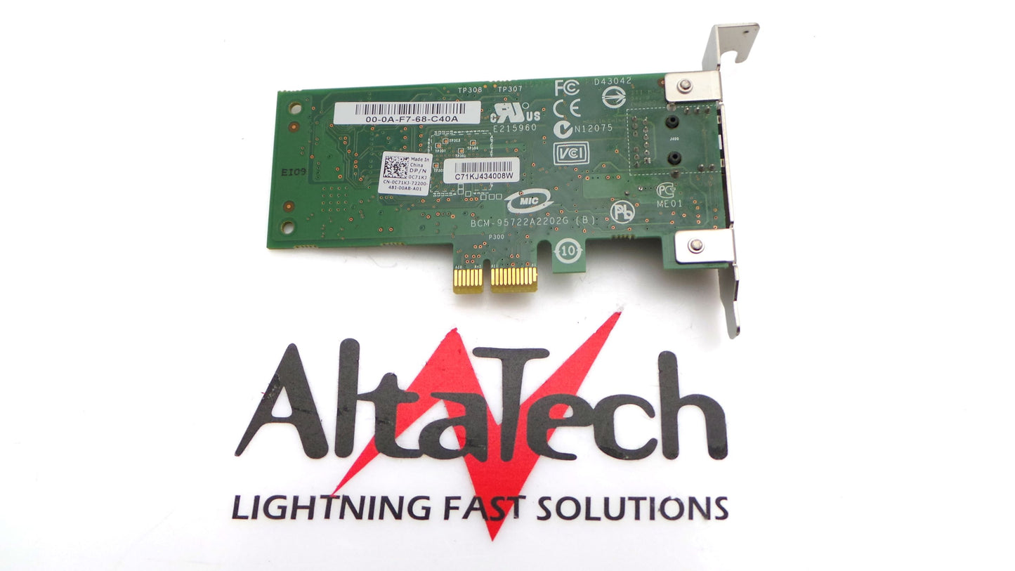 Dell 0C71KJ Broadcom 5722 1Gbpe Single Port NIC, Used