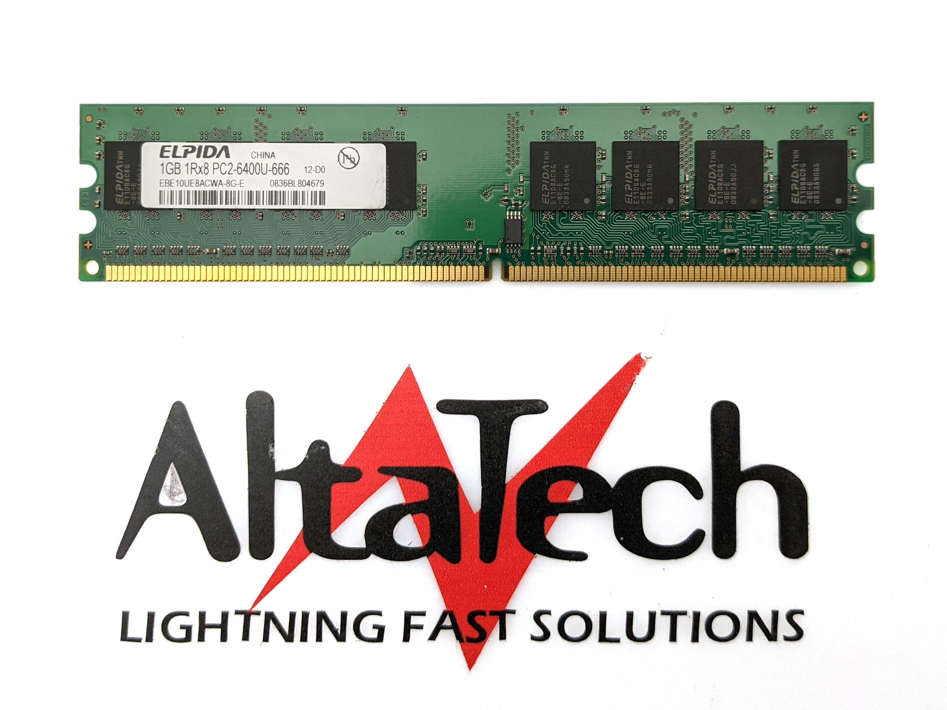 Dell 0CM633 1GB PC2-6400U DDR2-800 1RX8 N-ECC, Used