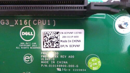 Dell CPVNF PowerEdge R720 Riser 3 Card 1xPCI-E x16, Used